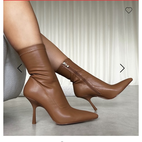 Simmi London Crème Suede sock boot 4” stiletto heel - Picture 15 of 15